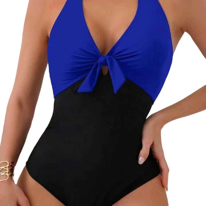 Women One-Piece Swimsuit with Decorative Knot StylebySassy
