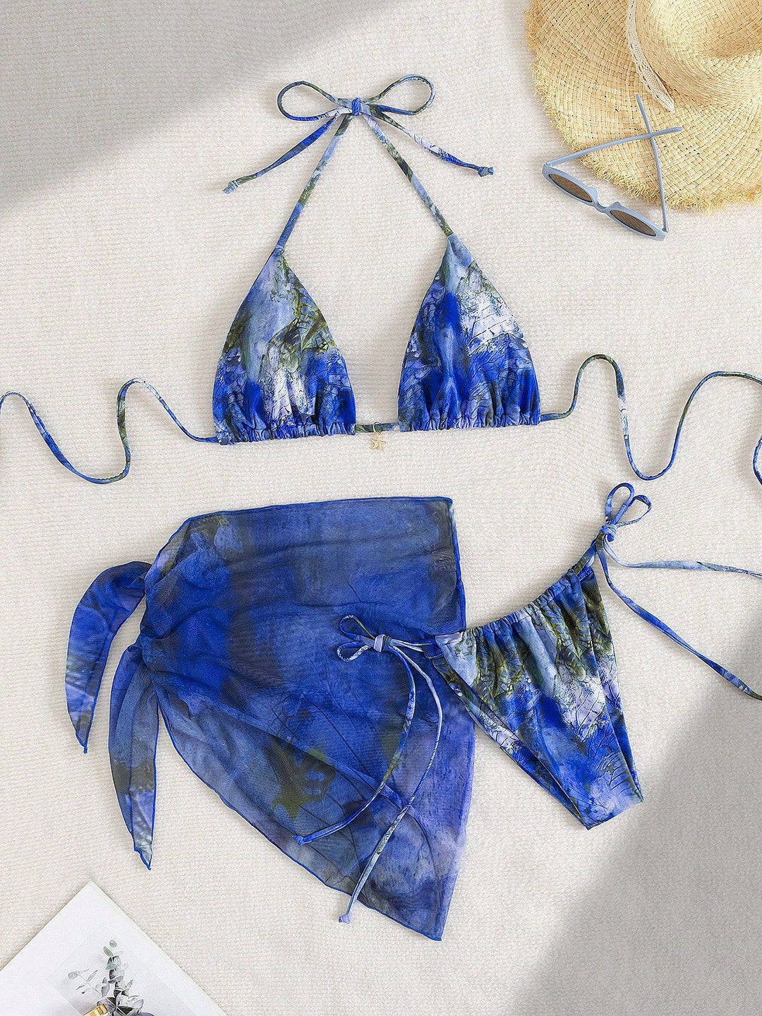 Women Triangle Bikini with Floral Design StylebySassy