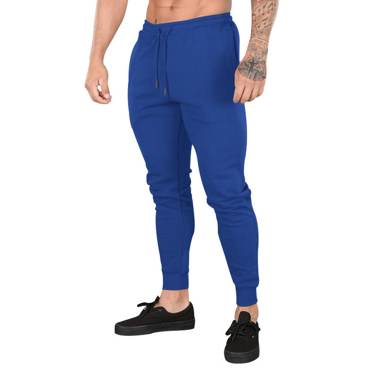 Men's slim fit fleece lounge pants with drawstring, side pockets, and ribbed cuffs StylebySassy