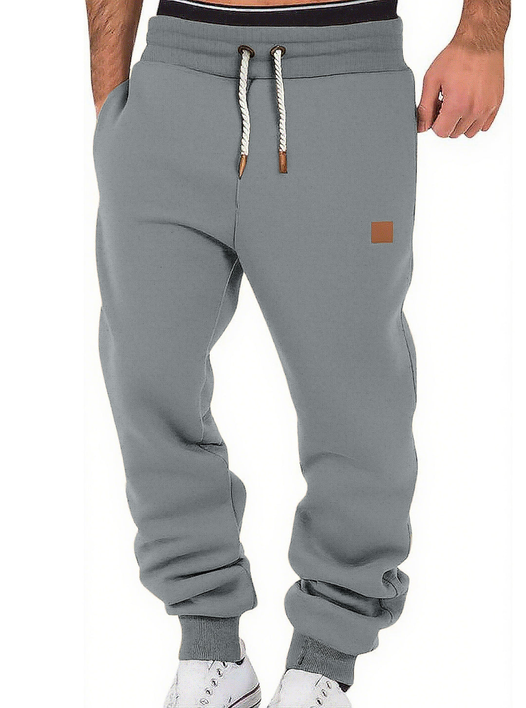 Men's comfortable jogging pants made of high-quality cotton blend with elastic waistband, drawstring, and cuffs StylebySassy
