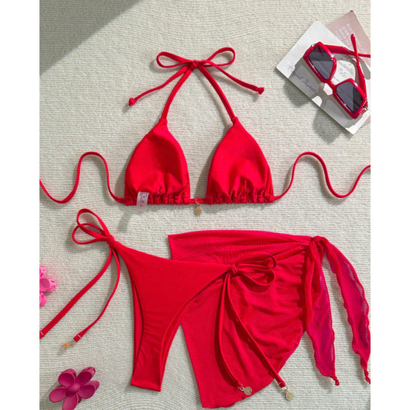 Ladies bikini set with stylish wrap skirt and sophisticated ties StylebySassy