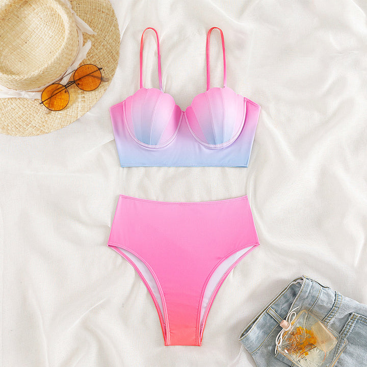Women's bikini top with shell shape and high waistband StylebySassy
