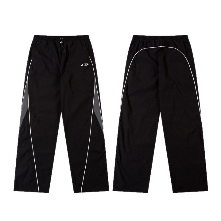 Men's sporty jogging pants with elastic waistband, side contrast piping, and straight cut StylebySassy