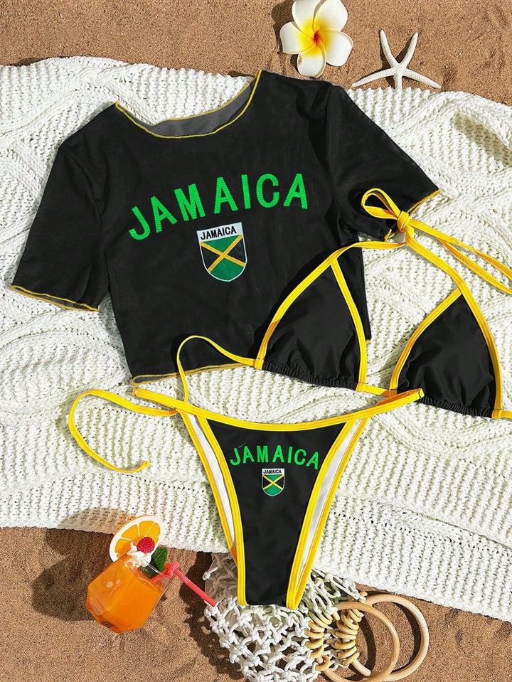 Women's Bikini Set with Creative Graphic Design StylebySassy