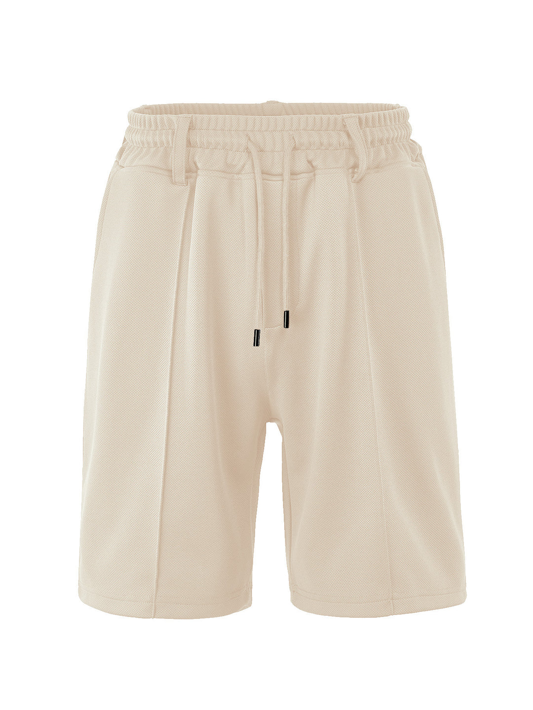 Men's knee-length sports shorts with mesh structure, elastic drawstring, and belt loops StylebySassy