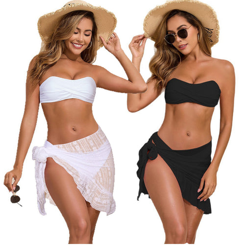 Ladies Bandeau Bikini with airy wrap frill StylebySassy