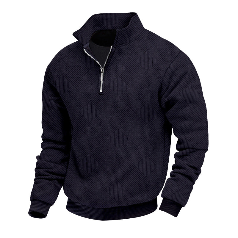 Men's structured troyer with half zip and standing collar StylebySassy