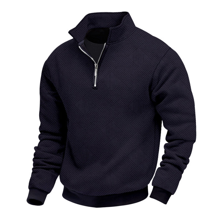 Men's structured troyer with half zip and standing collar StylebySassy