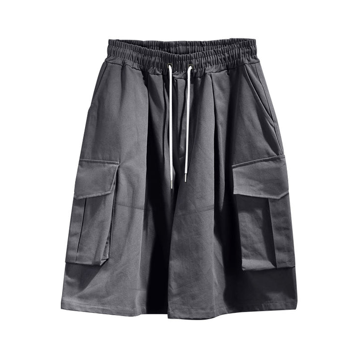 Women nan Cargo-Midi skirt with elastic drawstring waistband and patch flap pockets StylebySassy
