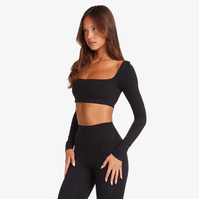 Women's Sporty Long Sleeve Crop Top StylebySassy