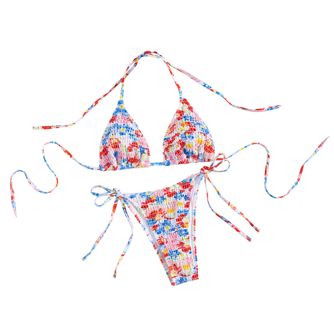 Women's bikini set with colorful pattern mix StylebySassy