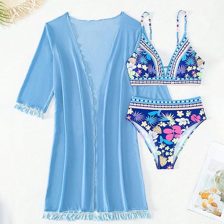 Women's bikini set with high-cut bottom and stylish top StylebySassy