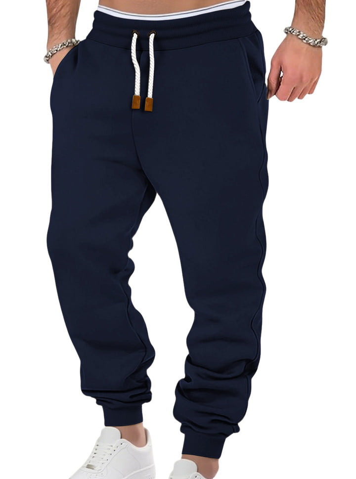 Men's comfortable jogging pants made of high-quality cotton blend with elastic waistband, drawstring, and cuffs StylebySassy