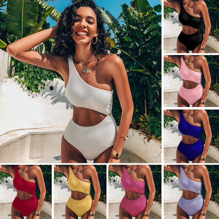 Women One-Sided Bikini with High Waist StylebySassy