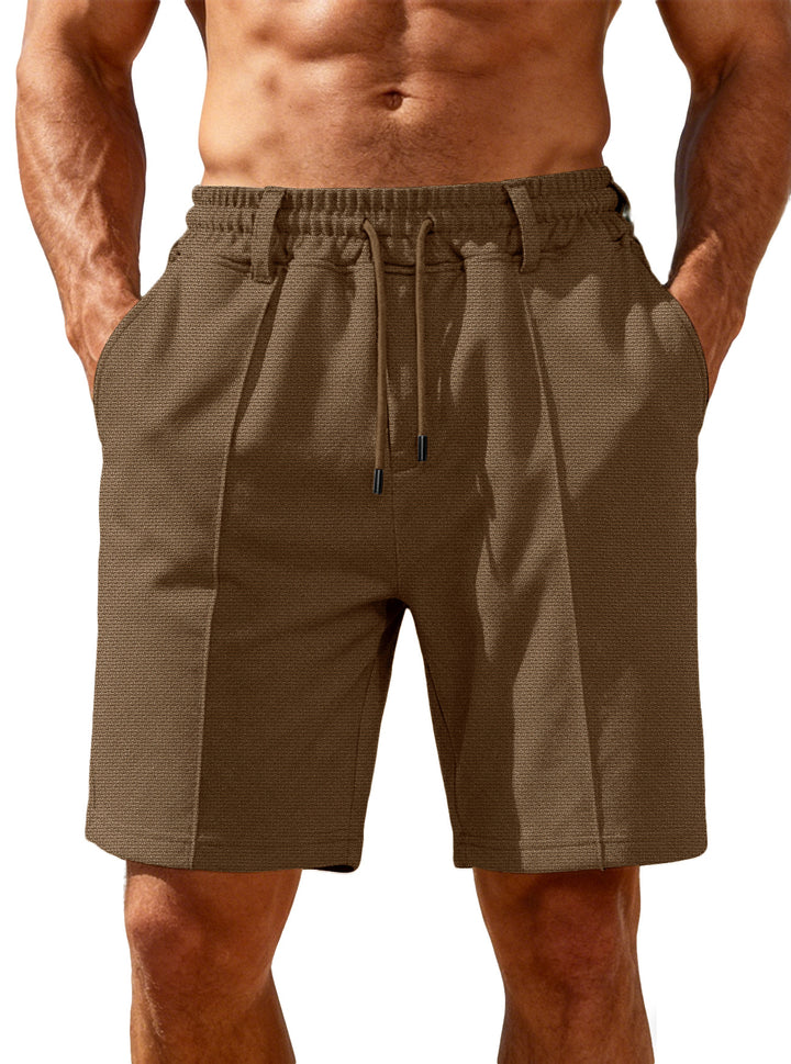Men's Chino-inspired Relax Shorts with pleats, elastic drawstring and side pockets StylebySassy