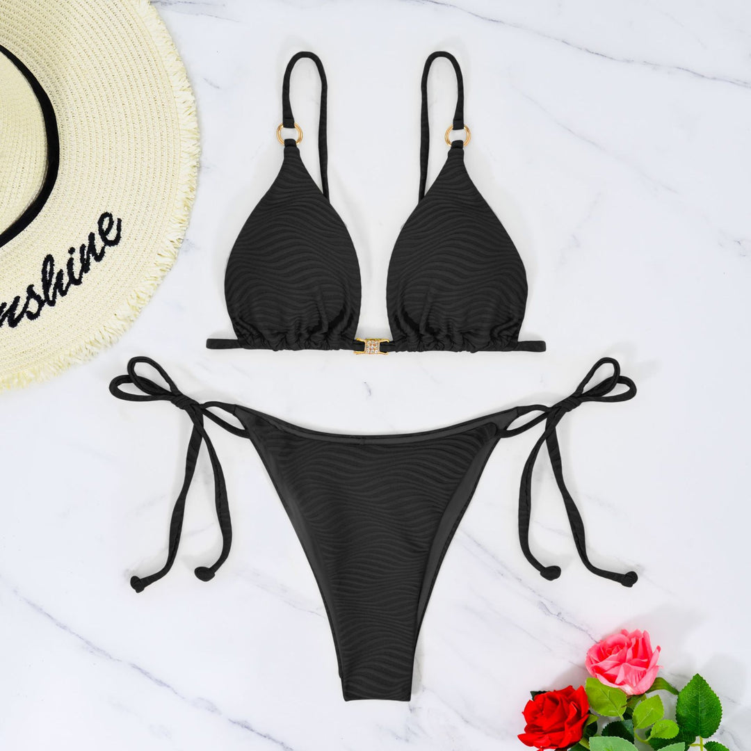 Women's Triangle Bikini with Refined Rings StylebySassy