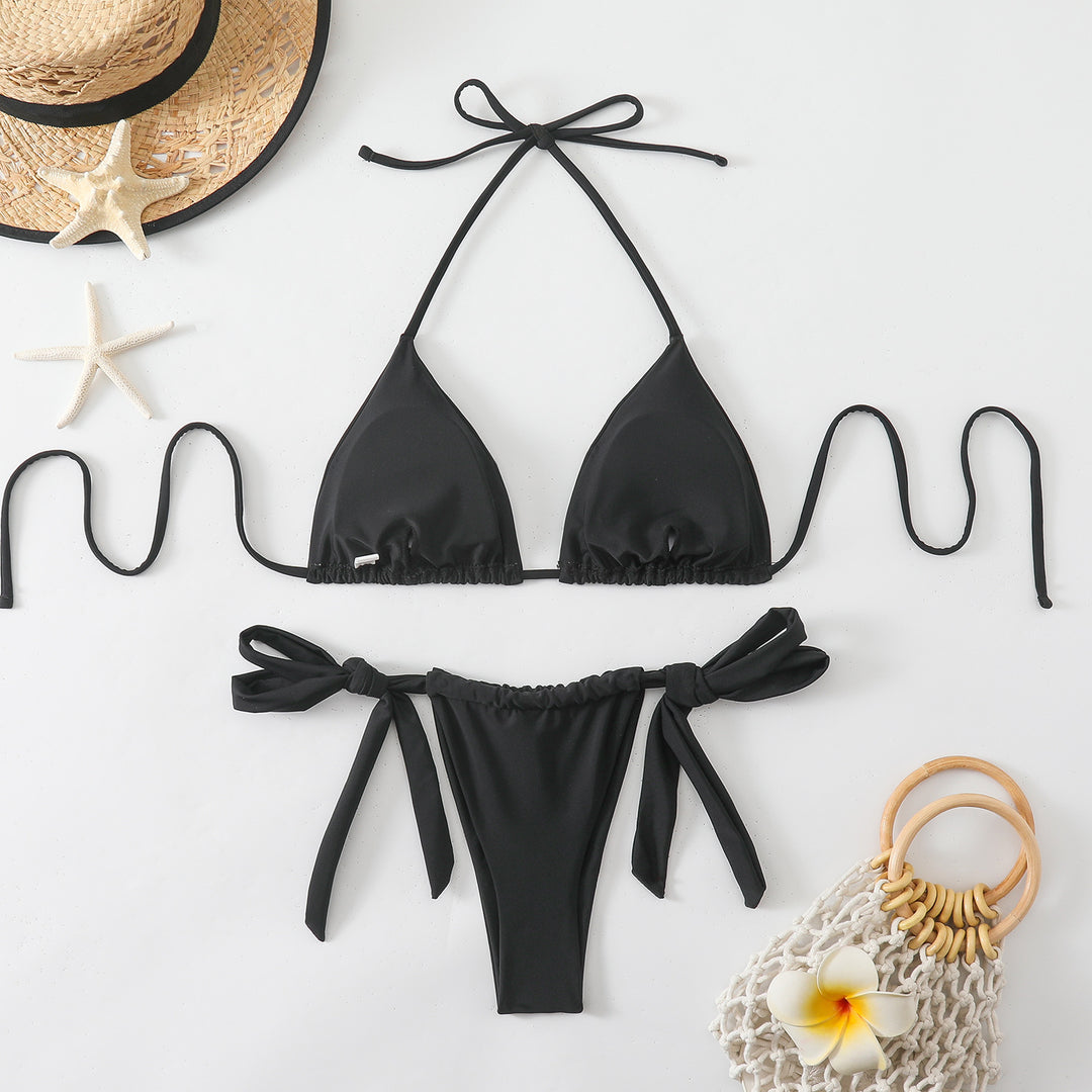 Women Triangle Bikini with fashionable tie straps StylebySassy