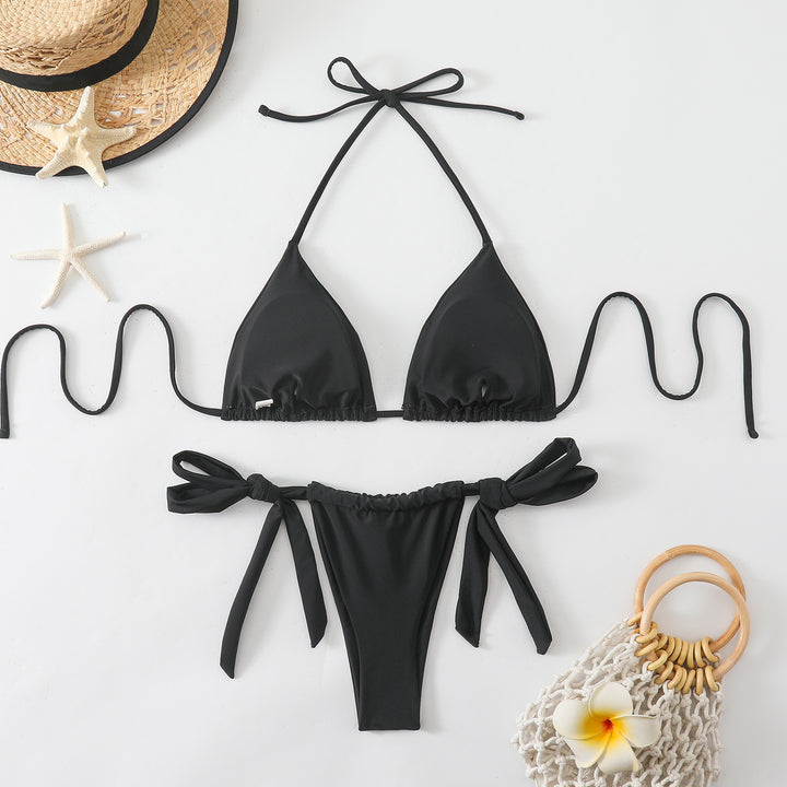 Women Triangle Bikini with fashionable tie straps StylebySassy