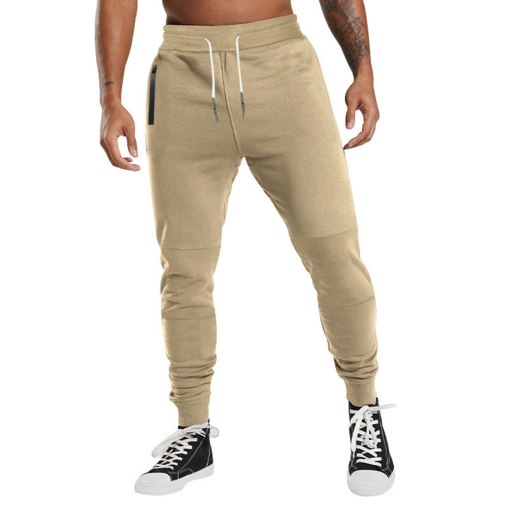 Men nan athletic joggers with tapered leg, zippered pockets, and elastic waistband StylebySassy