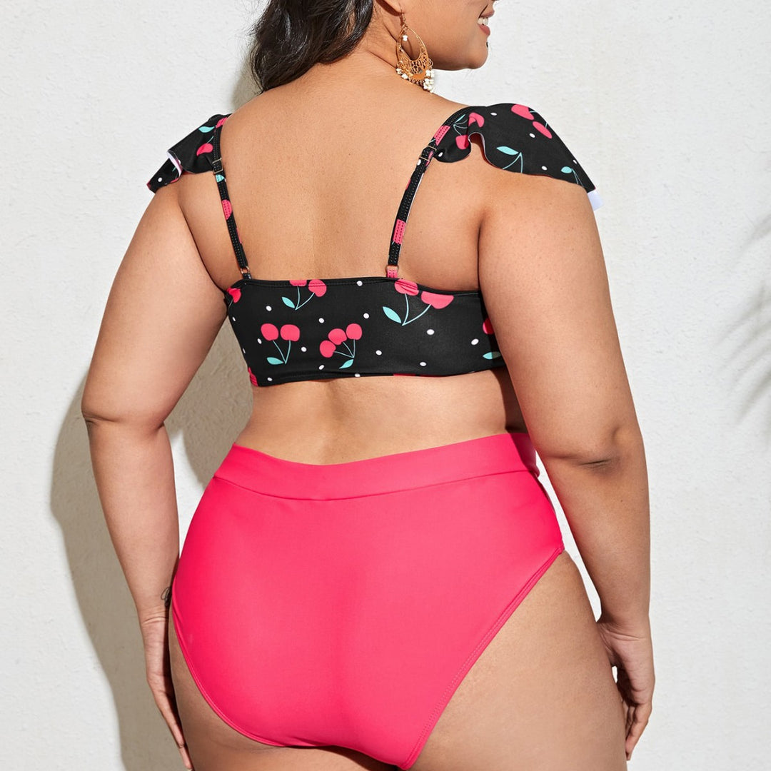 Women Tankini Set with voluminous ruffle details and high-quality cut StylebySassy