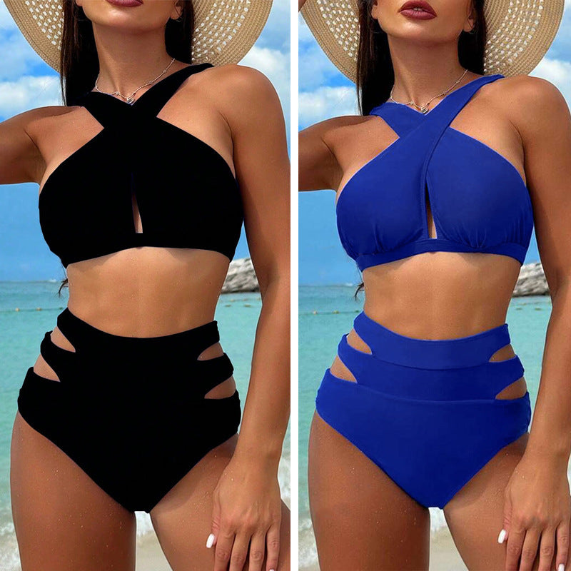 Women's High-Cut Bikini with Stylish Cut-Outs StylebySassy