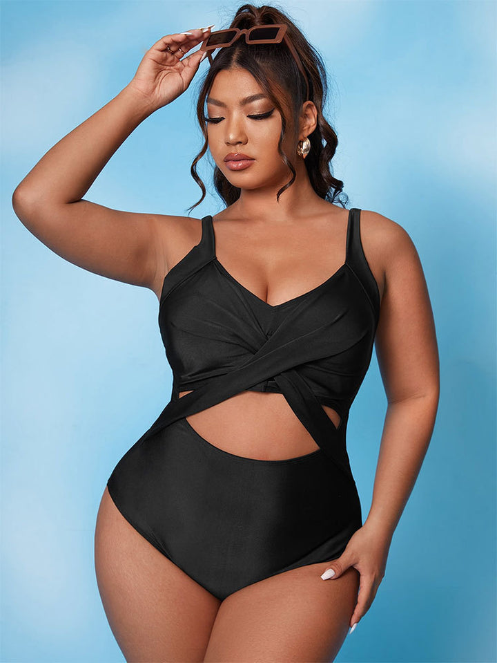 Women's One-Piece Swimsuit with Innovative Cut-Out Design StylebySassy