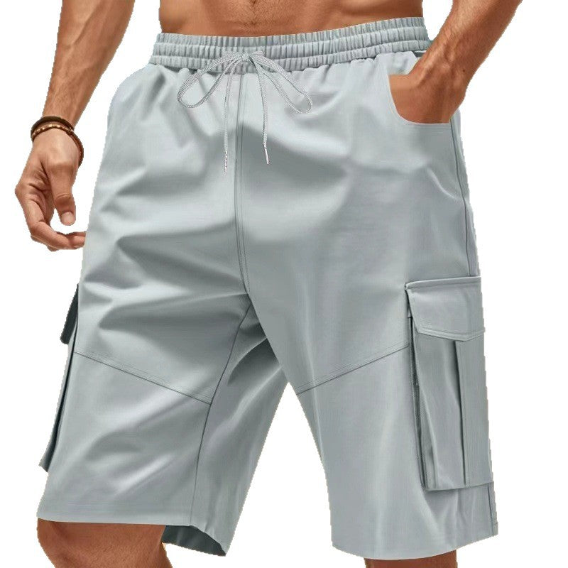 Men's Nano Technical Travel Leisure Bermuda with Elastic Waistband, Drawstring and Functional Flap Pockets StylebySassy