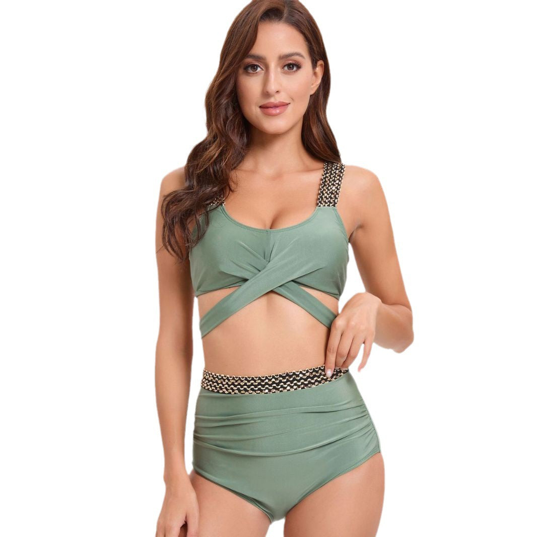 Women's Sporty Bikini Set with Sophisticated Wrap Design and Adjustable Straps StylebySassy
