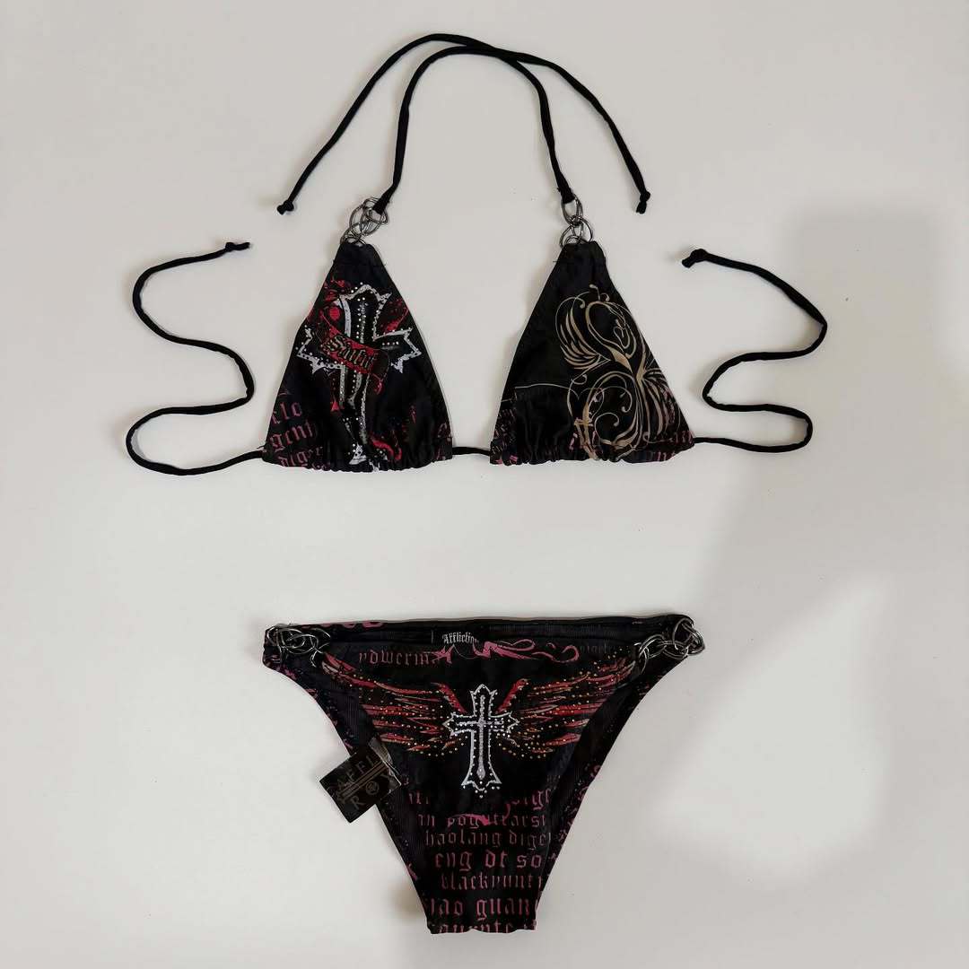 Women's Triangle Bikini with Creative Pattern StylebySassy