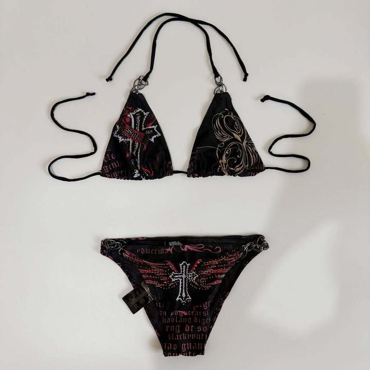 Women's Triangle Bikini with Creative Pattern StylebySassy