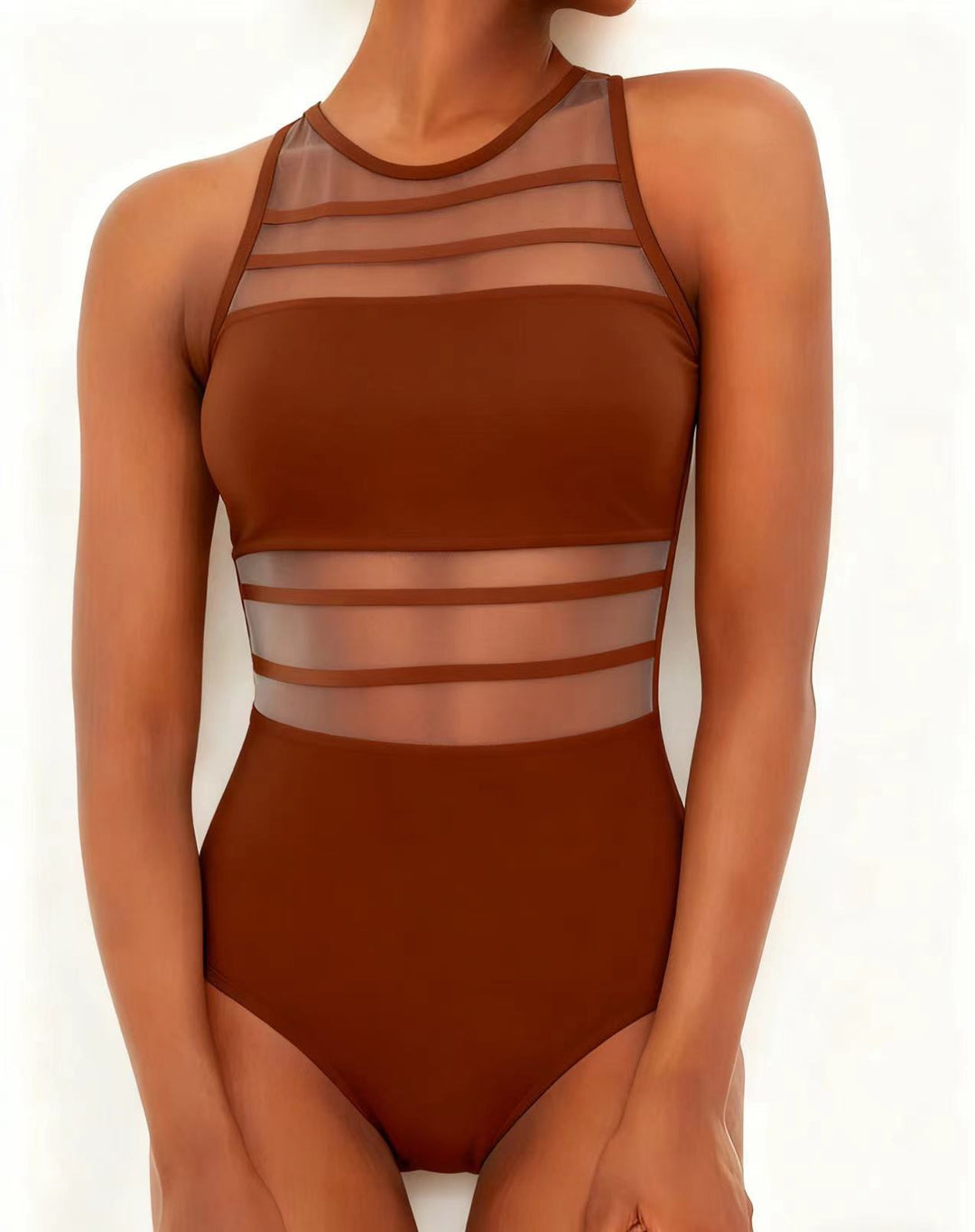 Women’s sporty bodysuit with transparent inserts StylebySassy