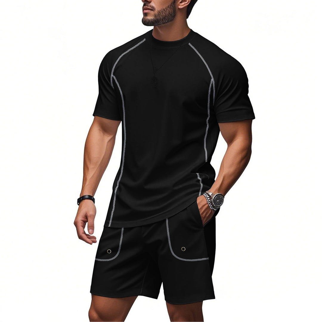 Men's sporty two-piece set made of breathable functional jersey with raglan sleeves StylebySassy
