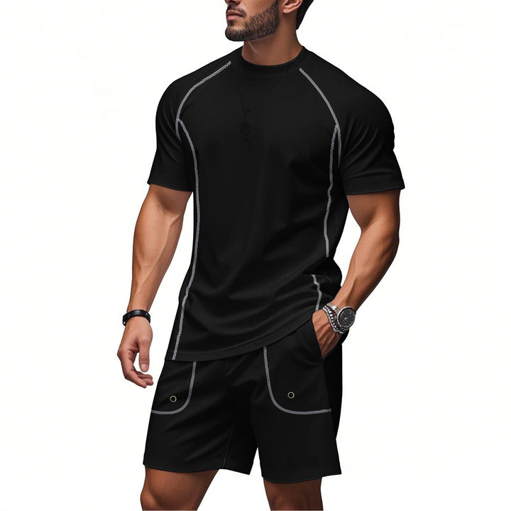 Men's sporty two-piece set made of breathable functional jersey with raglan sleeves StylebySassy
