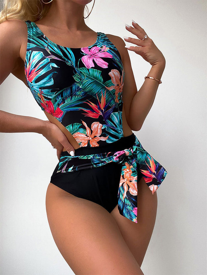 Women’s One-Piece Swimsuit with Refined Tie Band StylebySassy