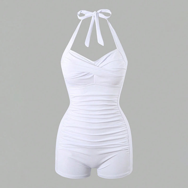 Women One-Piece Swimsuit with Trendy Wrap Design StylebySassy