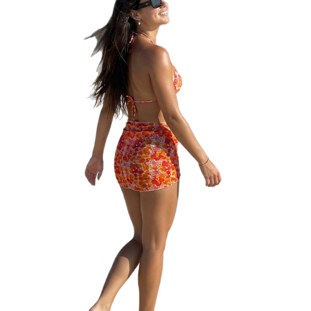 Women's Triangle Bikini with Playful Flower Design StylebySassy