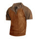 Men's layered look top with velour bib and short-sleeved cotton insert StylebySassy