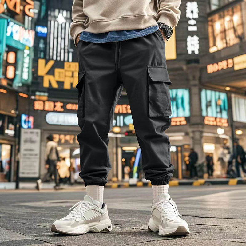 Men's urban utility joggers with multiple pockets and tapered leg StylebySassy
