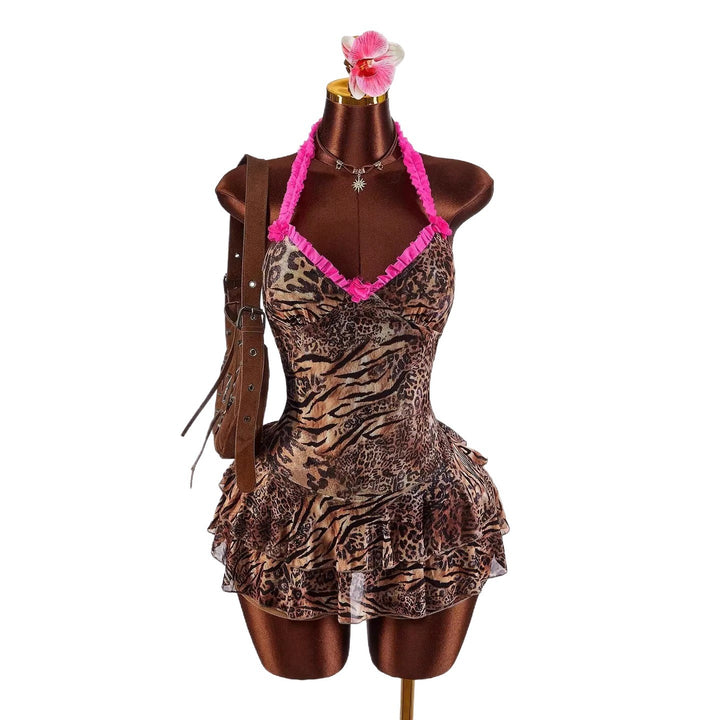 Women Playful Mini Dress with Ruffle Details StylebySassy