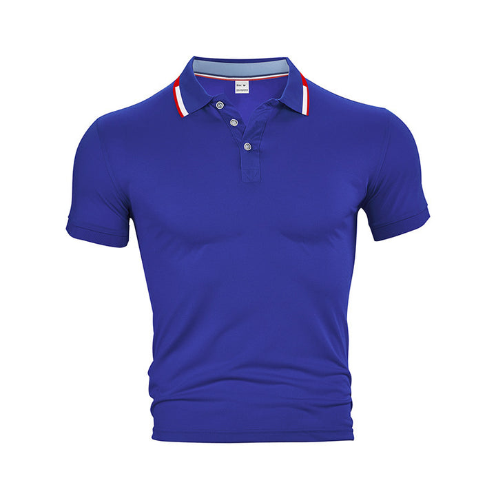 Men's slim fit functional polo with moisture-regulating technology and ribbed collar StylebySassy