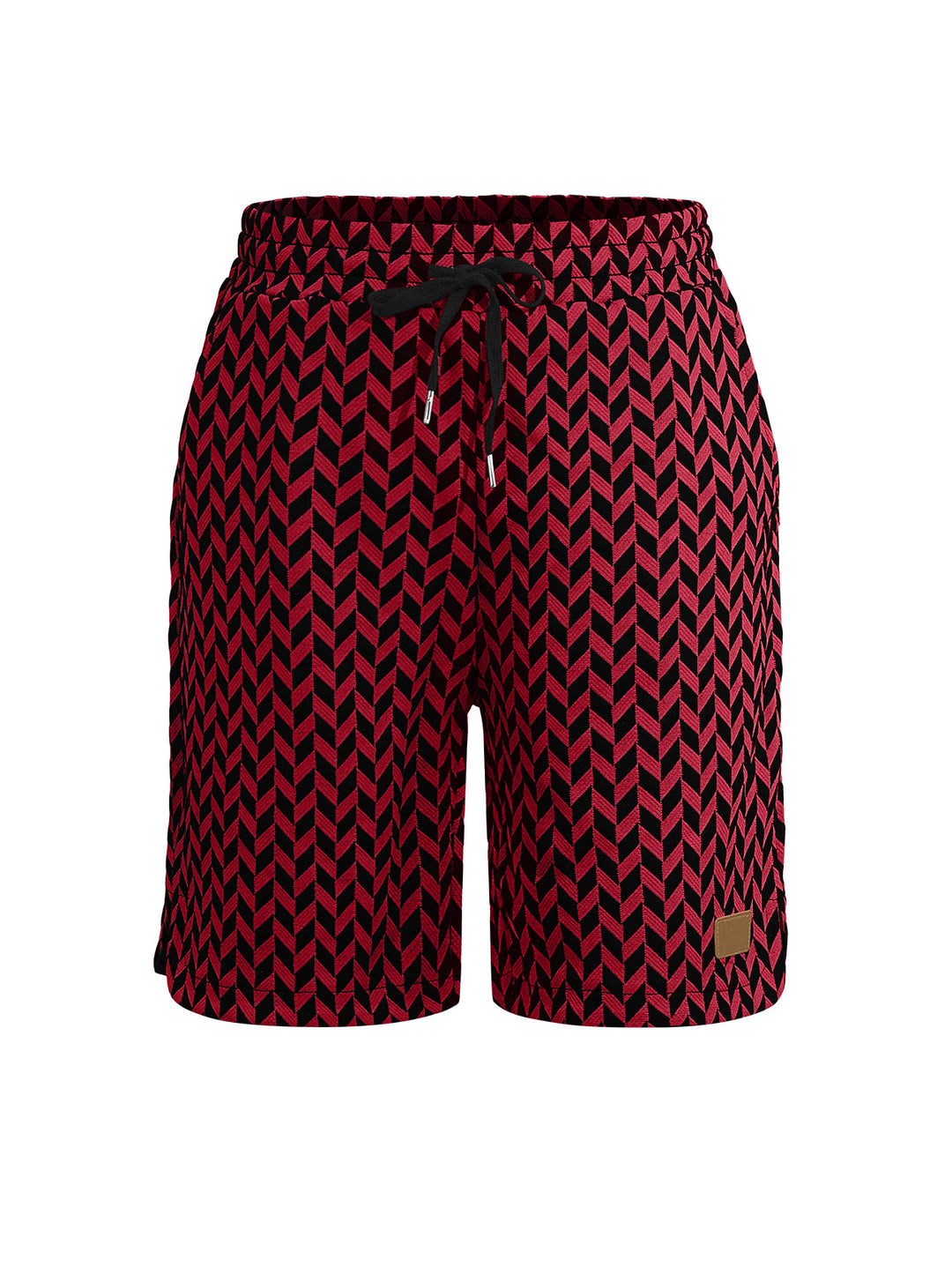 Women's Jacquard Shorts with elastic comfort waistband, drawstring and herringbone pattern StylebySassy