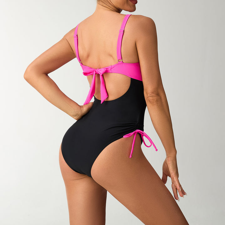 Ladies' one-piece swimsuit with fashionable wrap design StylebySassy