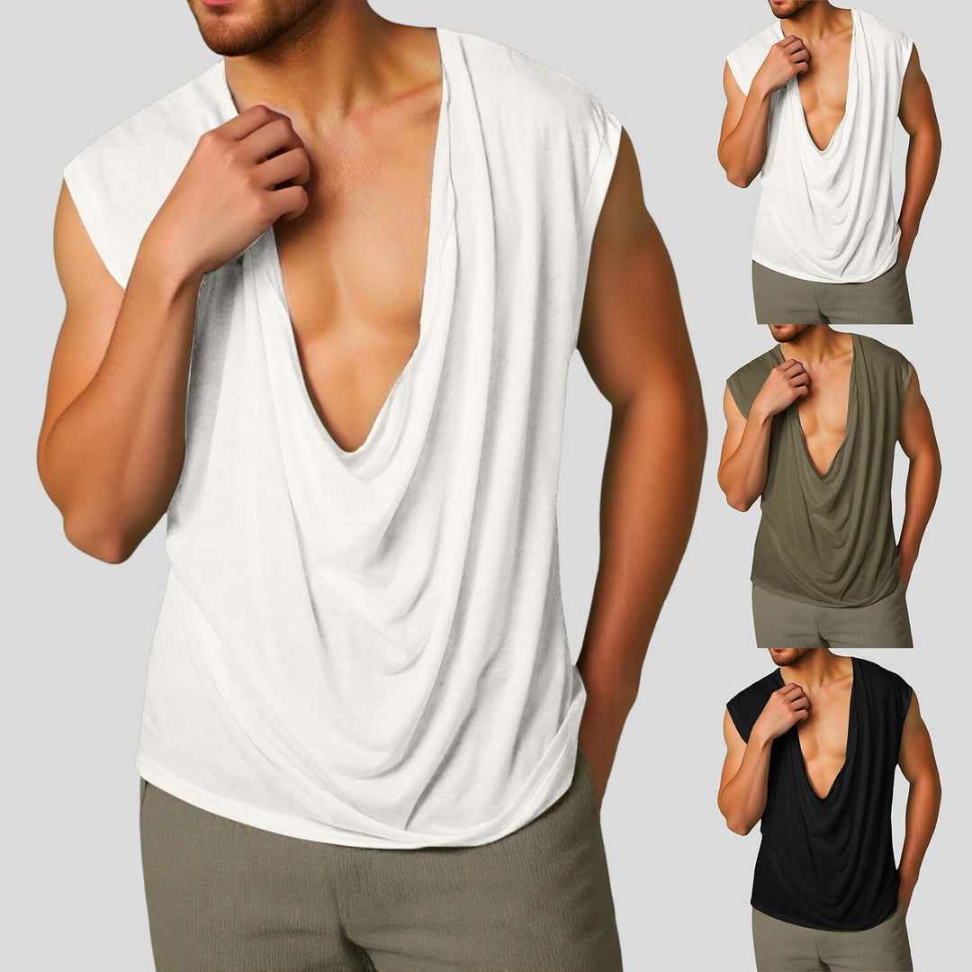 Women draped long top with deep waterfall back and drop shoulder StylebySassy