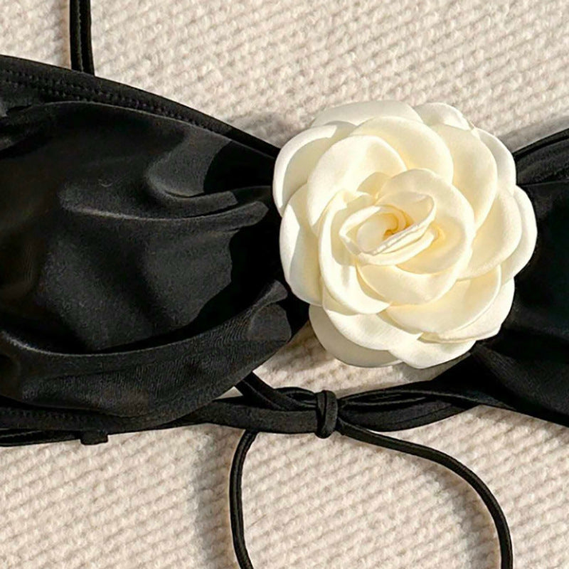 Women Bikini Set with elegant flower appliqué StylebySassy
