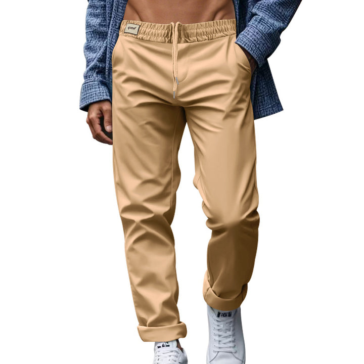 Men's tapered chino pants with turn-up hem and subtle crease StylebySassy