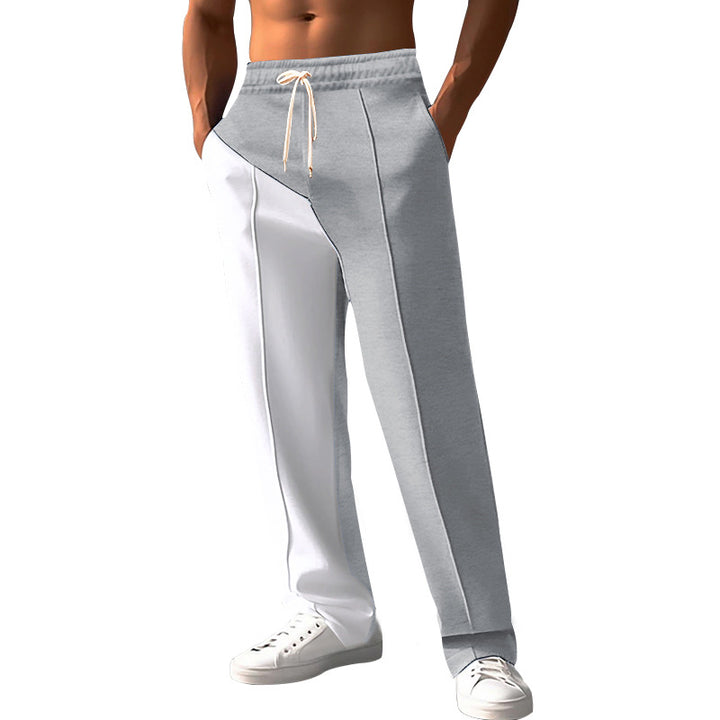 Men's casual jogging pants with asymmetric cut and elastic waistband StylebySassy