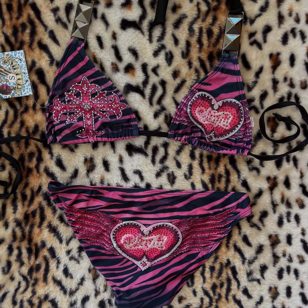 Women's triangle bikini with embellishments StylebySassy