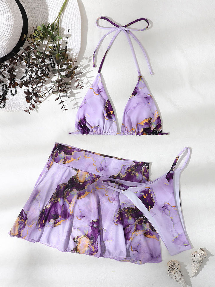 Women's bikini set with flattering skirt look StylebySassy
