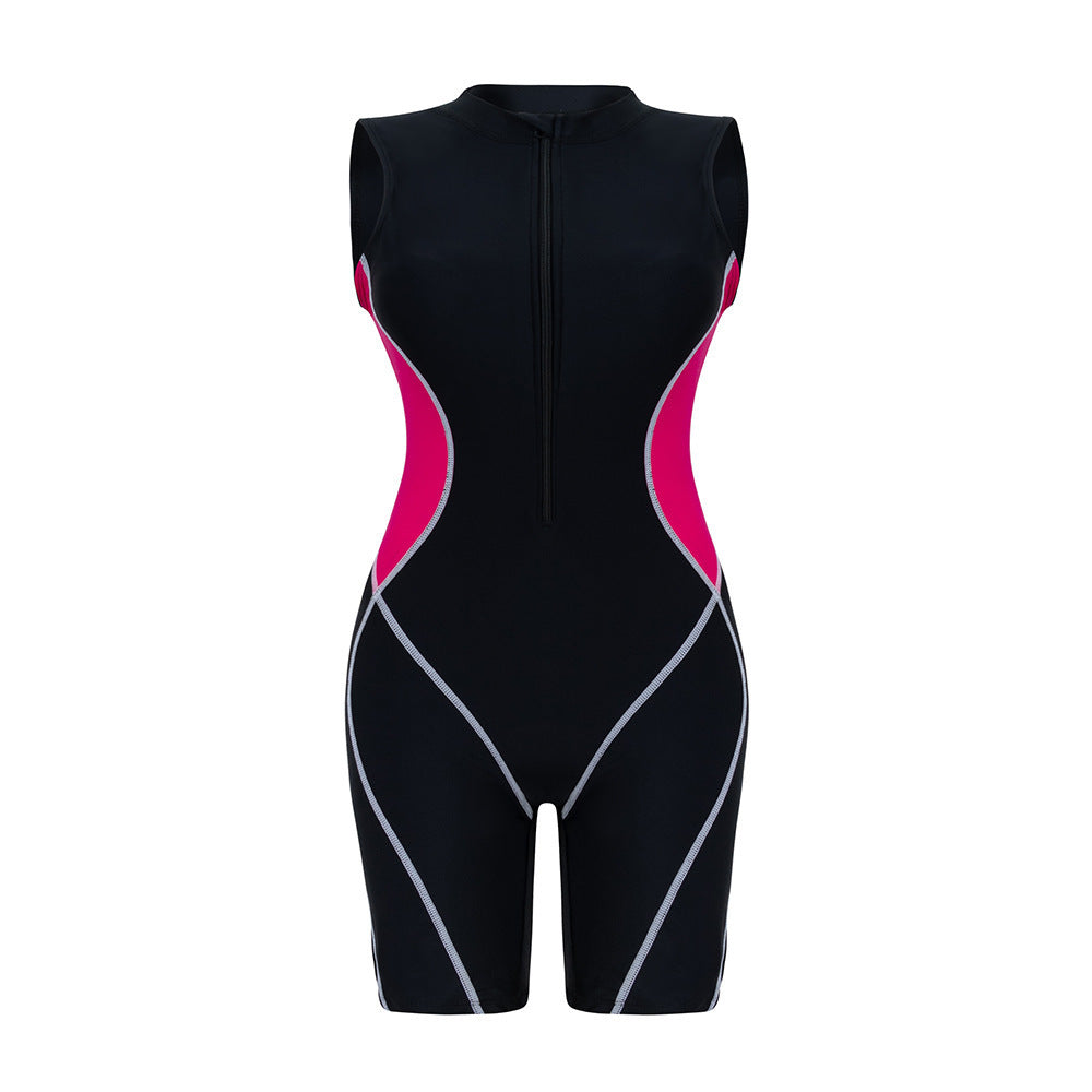 Women's Sporty One-Piece Swimsuit with Shaping Cut StylebySassy