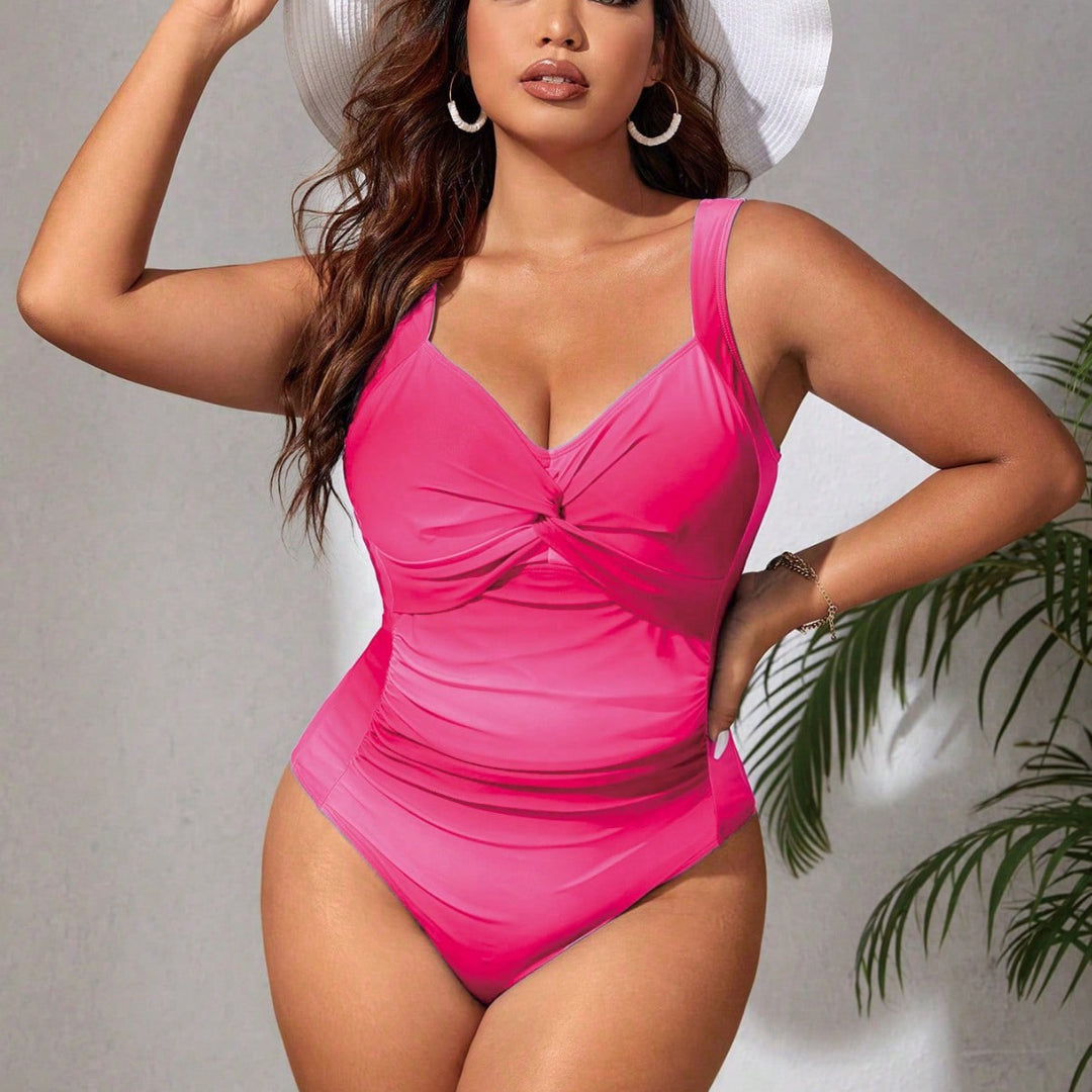 Ladies' one-piece swimsuit with fashionable wrap design StylebySassy